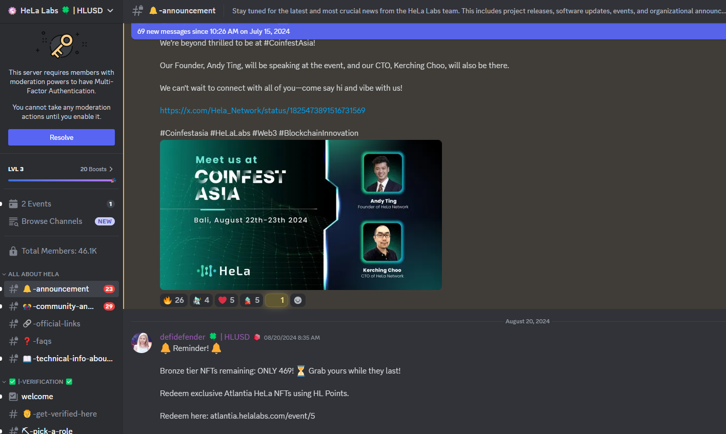 HeLa Community Discord